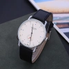 The two-hand semi-waterproof men's leather strap watch is simple and elegant Specification image